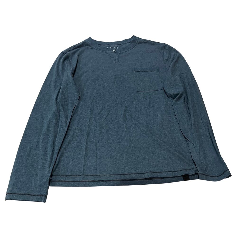 15-25 LAHGO Lunya Men's NWOT $150 Sleepwear Top Restore Henley Blue XL
